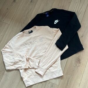 Two Nike Crewneck Sweaters